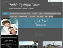 Tablet Screenshot of foothillspsych.com
